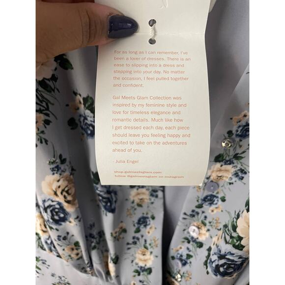 NWT Girl Meets Glam Gemma Blue Rose Dress - Picture 7 of 9